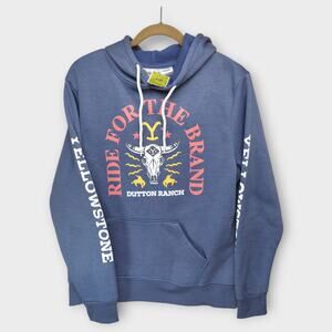 NEW TAG Women YELLOWSTONE Ride For The Brand Dutton Ranch Pullover Sweater Small